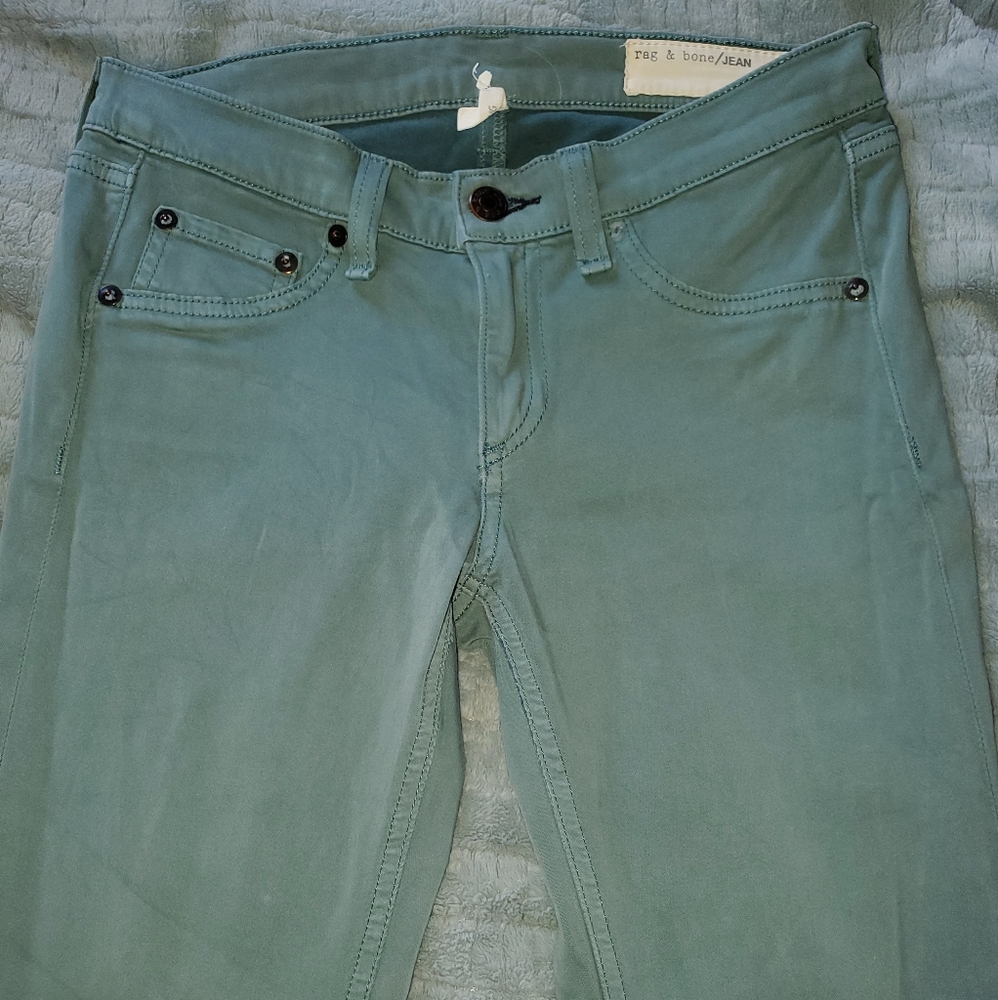Rag & Bone legging jean 25 light green/pastel teal